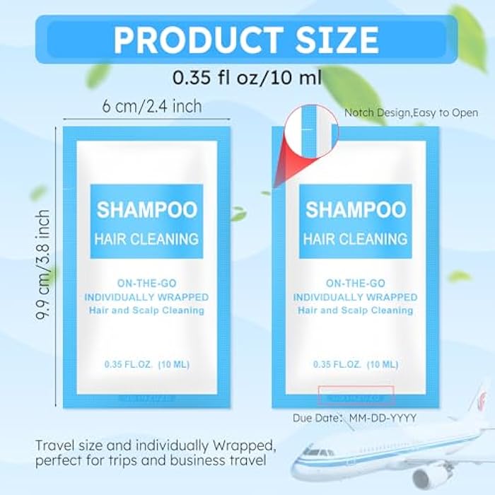 FAOEHN Travel Size Shampoo Packets Bulk Pack of 30,Individually Wrapped 0.35 fl oz (10 ml) Disposable Small Mini Shampoo Gel Pack Toiletries Supplies for Hotel,Guests,Homeless,Charity,Gym - Image 4