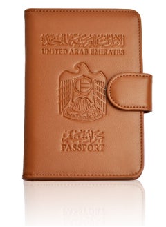 Swift غطاء حامل جواز السفر، محفظة سفر جلدية RFID مع زر مغناطيسي  - Image 1