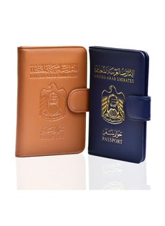 Swift غطاء حامل جواز السفر، محفظة سفر جلدية RFID مع زر مغناطيسي  - Image 3