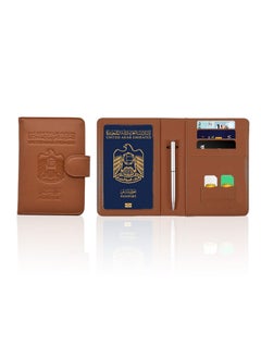 Swift غطاء حامل جواز السفر، محفظة سفر جلدية RFID مع زر مغناطيسي  - Image 4