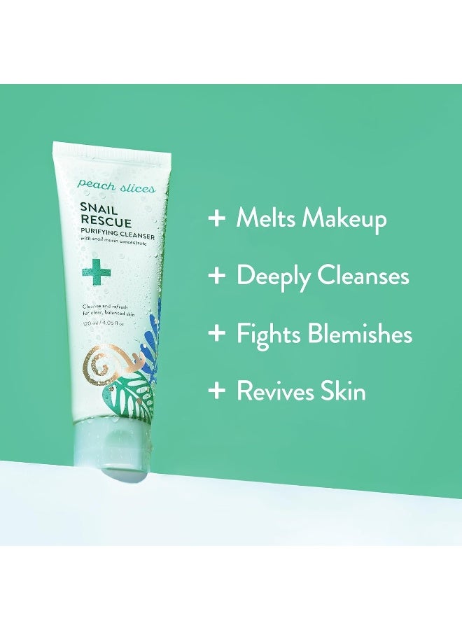 Peach Slices Snail Rescue Purifying Cleanser 4.05 Fl Oz. - Image 2