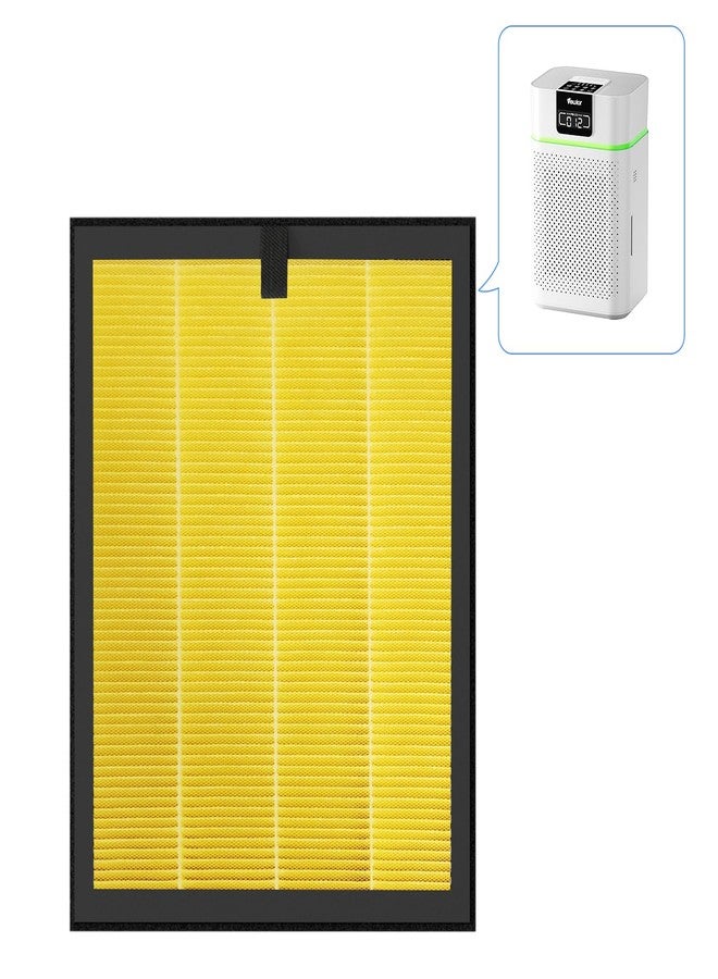 VEWIOR ClearAir-A5 Air Purifier Replacement Filter, VEWIOR H13 True HEPA Air Cleaner Filter Special for Pets, Yellow - Image 1