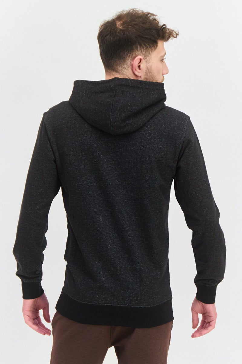 PUMA Men Sportswear Fit Long Sleeve Training Sweatshirts, Heather Black  - Image 3