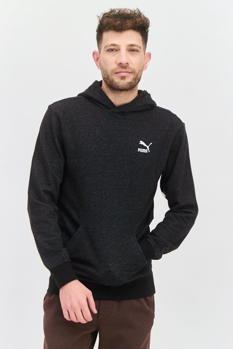 PUMA Men Sportswear Fit Long Sleeve Training Sweatshirts, Heather Black  - Image 1