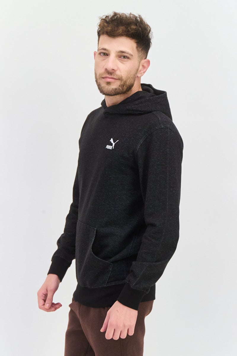 PUMA ملابس رياضية للرجال بأكمام طويلة، سويت شيرت للتدريب، أسود مائل للرمادي - Image 4