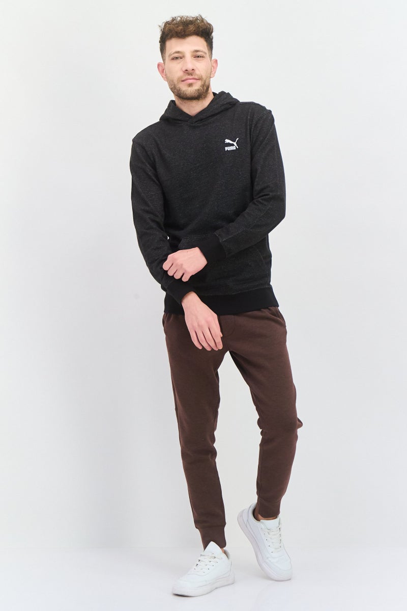 PUMA ملابس رياضية للرجال بأكمام طويلة، سويت شيرت للتدريب، أسود مائل للرمادي - Image 2