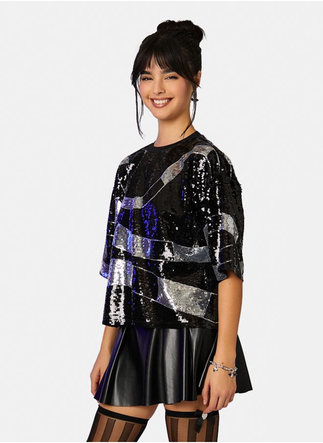 FOREVER 21 - Beetlejuice Beetlejuice Sequin Tee - Image 1