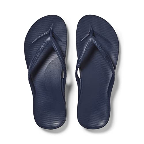 Archies Arch Support Flip Flops for Men & Women – Orthotic Sandals for Plantar Fasciitis Relief – Lightweight, Cushioning, Shock-Absorbing Sandals for Walking, Foot Pain & All-Day Comfort - Navy (US Men's 10 / US Women's 11) - Image 1