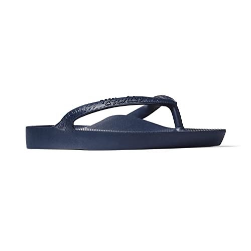 Archies Arch Support Flip Flops for Men & Women – Orthotic Sandals for Plantar Fasciitis Relief – Lightweight, Cushioning, Shock-Absorbing Sandals for Walking, Foot Pain & All-Day Comfort - Navy (US Men's 10 / US Women's 11) - Image 3