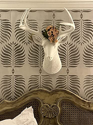 Wallcharmers Large White Faux Deer Head - 21 inch Faux Taxidermy Animal Head Wall Decor - Handmade Farmhouse Decor - Rustic Wall Decor Deer Antlers - Image 2
