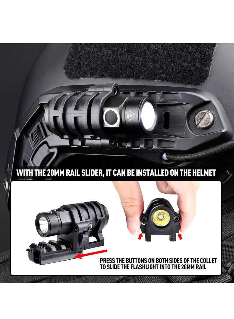 Led Tactical Helmet Arc Rail Light,  Survival Safety Lamp With Hat, Fast Helmet Flashlight Strobe For Emergency Survival Outdoor  - Image 4