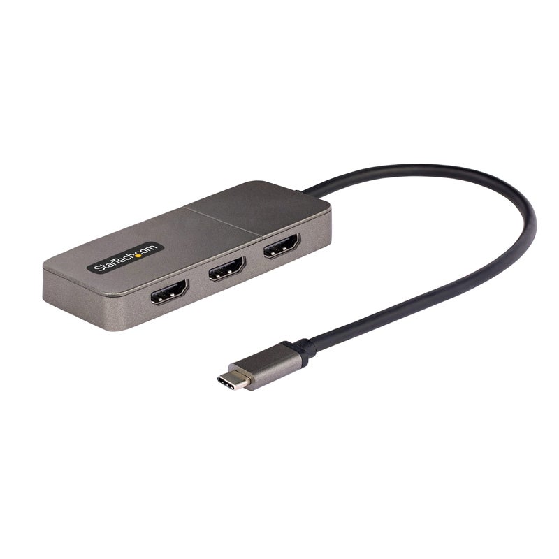 Startech.com StarTechcom 3Port USBC MultiMonitor Adapter USB TypeC to 3x HDMI MST Hub Triple 4K 60Hz HDMI Laptop Display Extender Splitter HDR ExtraLong BuiltIn Cable Windows MST14CD123HD - Image 2