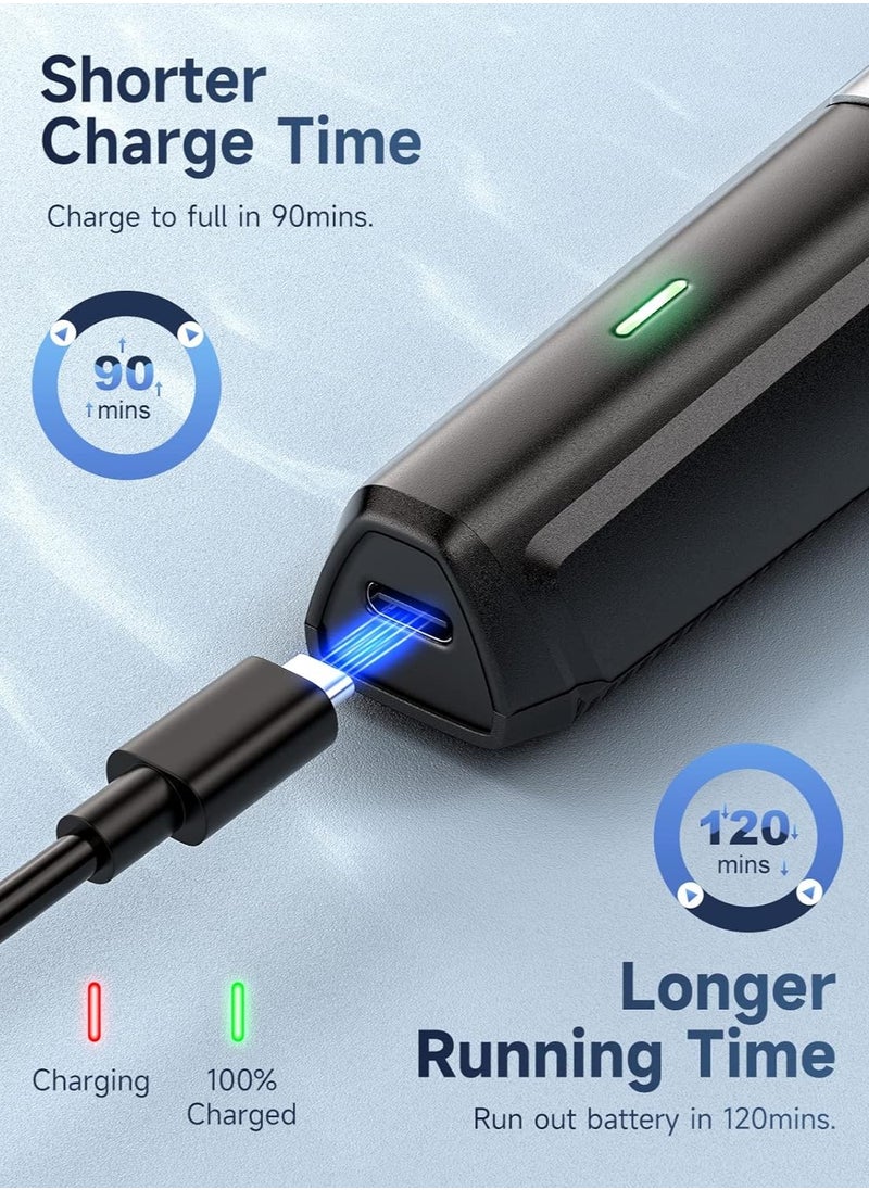SYOSI Beard Trimmer Hair Clipper for Men Men's Grooming Kit with Cordless Rechargeable Hair Nose Trimmer Electric Shaver Stainless Steel Blades for Painless Facial Body Hair Removal  - Image 4