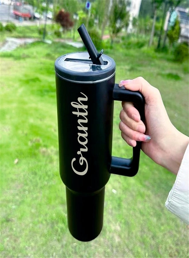 Nispruhay 1200ml Customize with Your Name or Brand Name Tumbler Double Wall Vacuum Insulated Portable Personalize Cup Drinking Cup for Office Gym Travelling (Black) - Image 4