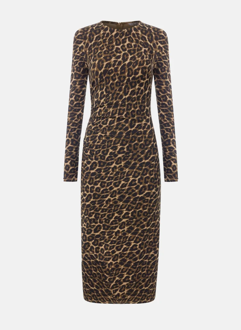 Lichi Leopard print midi dress