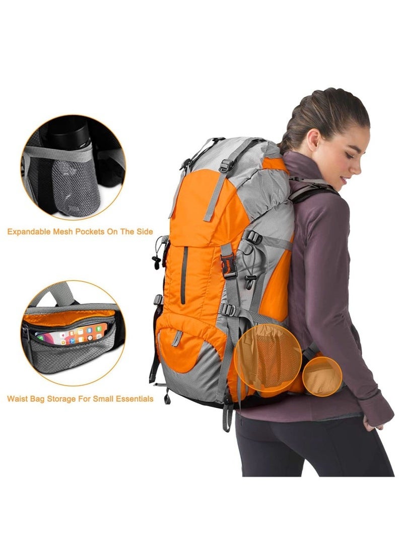 Arabest 50L Hiking Backpack Camping Bag, Outdoor Sport Travelling Backpack Foldable Lightweight Water-resistant Waterproof Large Capacity Daypack for Hiking Camping Cycling Trekking Hunting Climbing  - Image 5