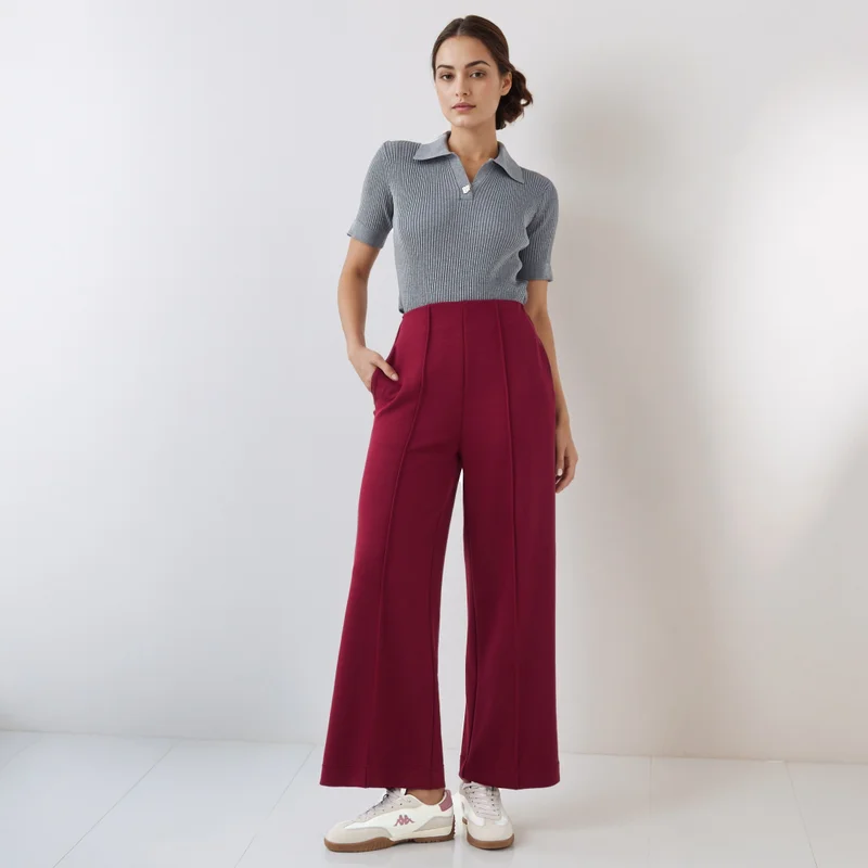 Splash FAV Pintuck Accent Wide Leg Pants