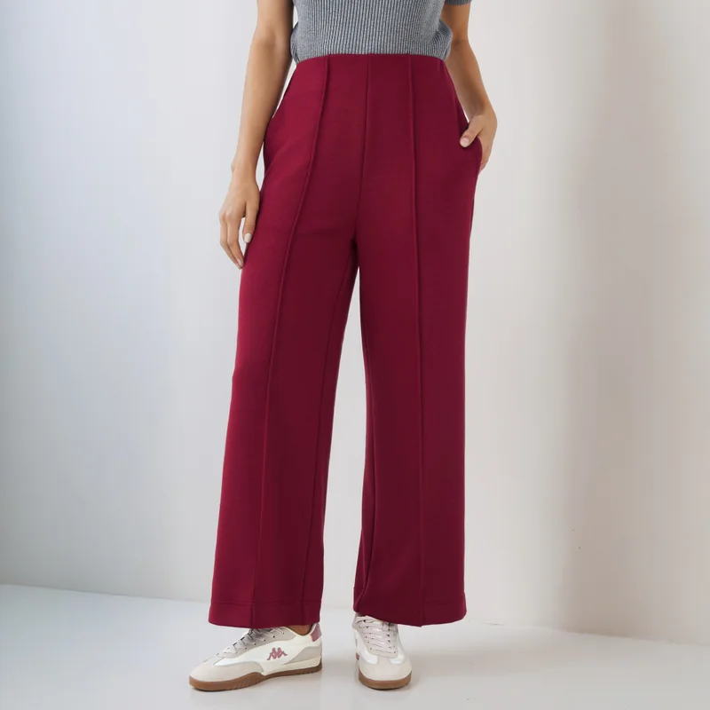 Splash FAV Pintuck Accent Wide Leg Pants