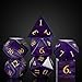 UDIXI Gemstone DND Dice Set 7PCS Purple Agate Stone DD Dice Polyhedral for Role Playing and Other Tabletop Games - Image 2