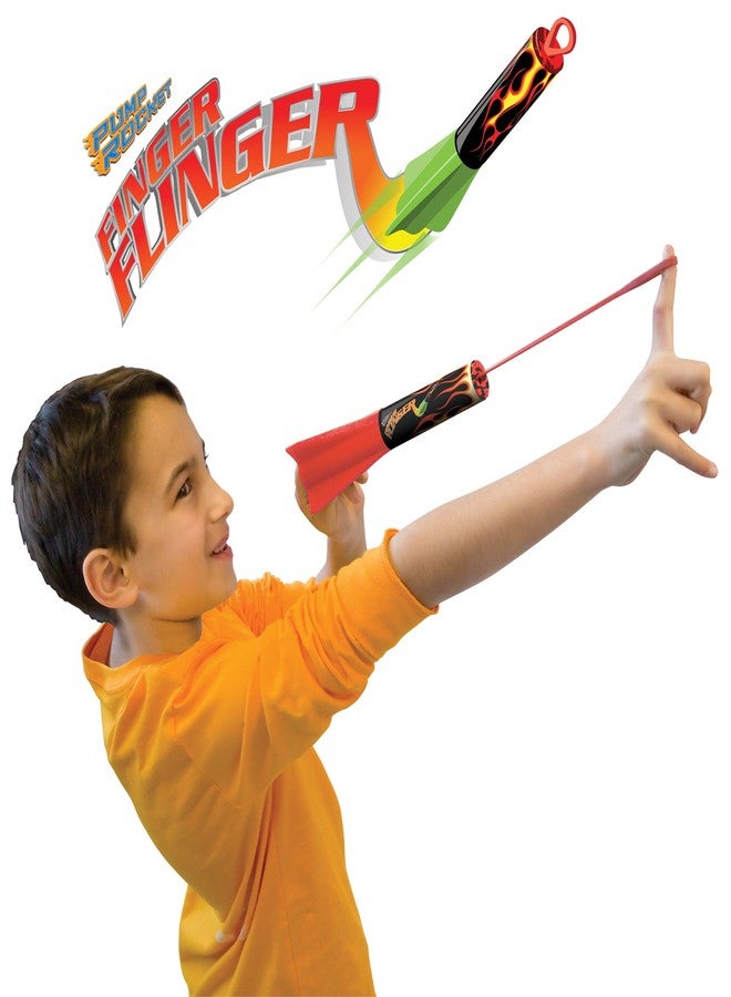 Geospace Pump Rocket Finger Flingers - Set of 2 Flying Foam Rockets - Image 2