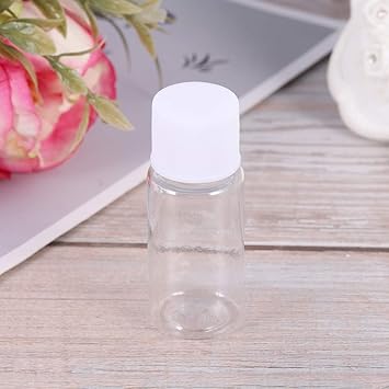 SOLUSTRE 25 قطعة زجاجات عينة سعة 10 مل زجاجات لوشن بلاستيكية شفافة قابلة لإعادة التعبئة حاويات جل استحمام للاستخدام اليومي والسفر - Image 5