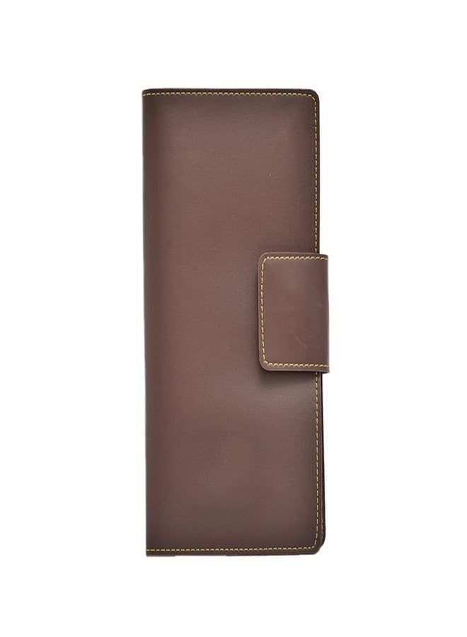 YOUR GIFT STUDIO Daily Use Travel Wallet Money Purse for | Unisex Travel Purse | Leather Travel (Brown) - Image 1