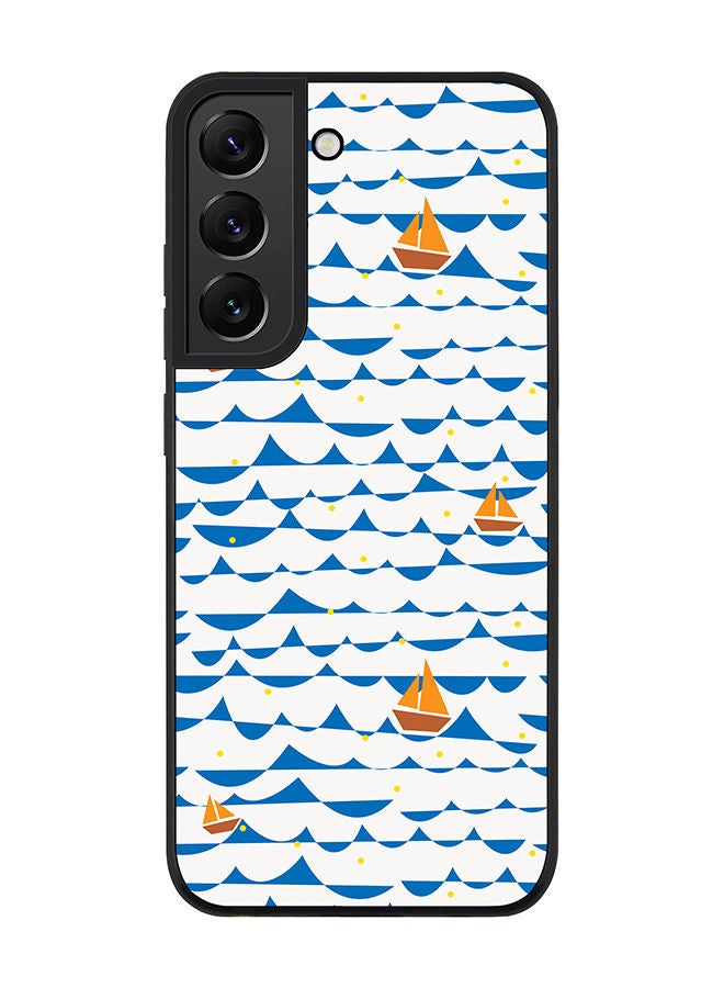 Stylizedd Rugged Black edge case for Samsung Galaxy S21 FE 5G Slim fit Soft Case Flexible Rubber Edges Anti Drop TPU Gel Thin Cover - Sailing Sails - Image 1