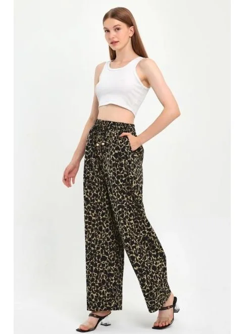Alexander Gardi Alexandergardı Elastic Waist Patterned Palazzo Trousers (B23-0043)