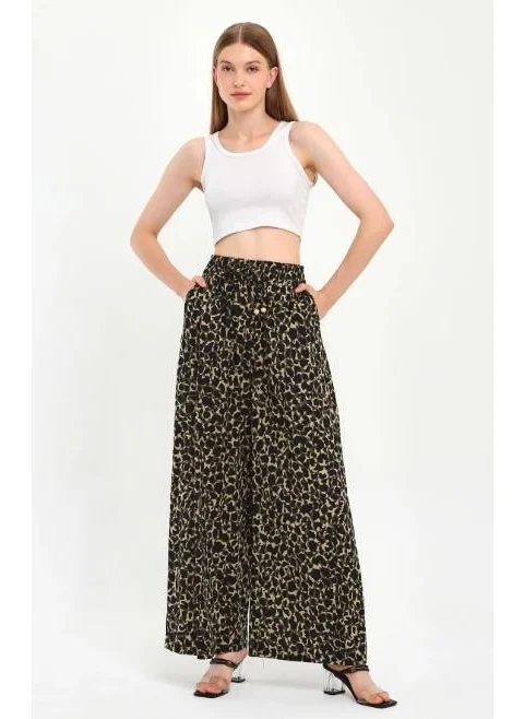 Alexander Gardi Alexandergardı Elastic Waist Patterned Palazzo Trousers (B23-0043)