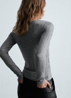 MANGO Pointelle Long-Sleeved T-Shirt  - Image 2
