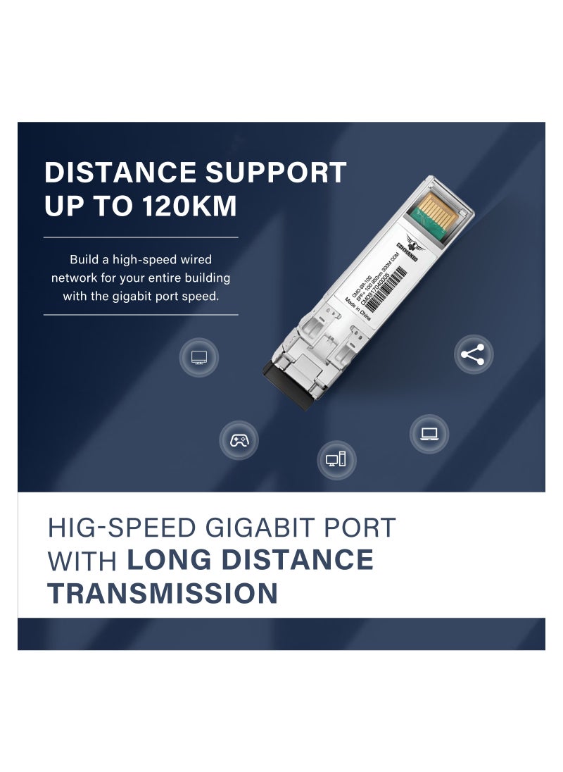 10G SFP+ MMF 300m 850nm Multi-vendor Compatible Transceiver Module - 10GBASE-SR, SFP+, MMF, DDM - Hot Swappable, PnP - Cisco SFP-10G-SR, Huawei, Ubiquiti, D-Link, TP-Link, MikroTik - CMD-SR-10G