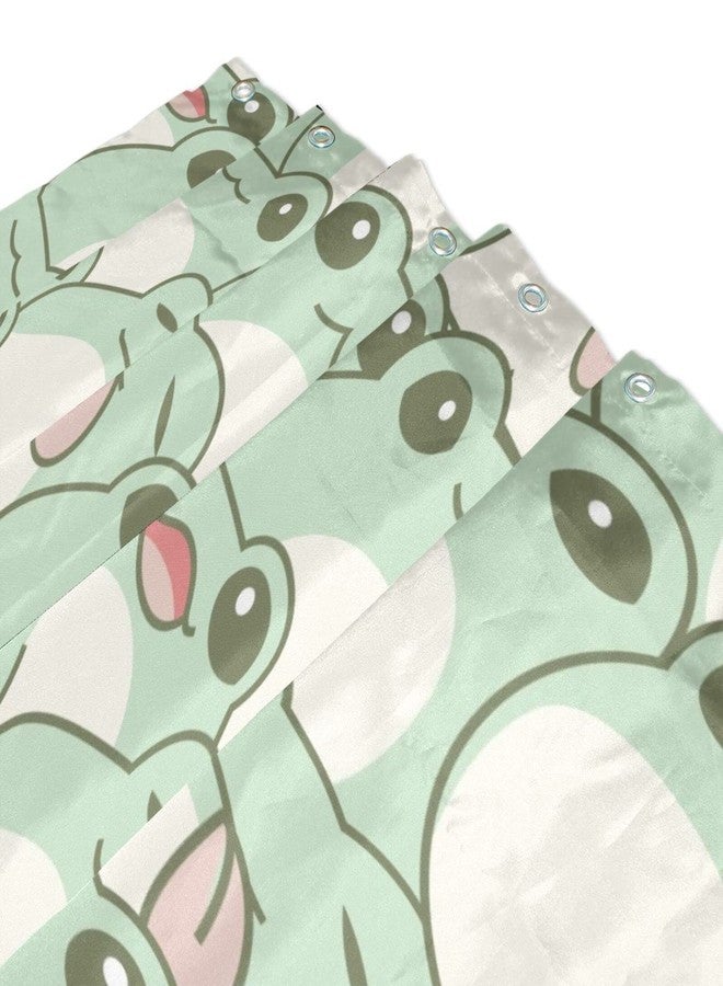 Burbuja Shower Curtain for Bathroom, Cute Frogs Waterproof Washable Shower Bath Curtain for Home Hotels with 12 Hooks, 60x72 in - Image 3