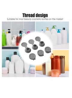 Excefore Bottle Emptying Caps Kit, 6 Pcs Inverted Caps Flipping Bottle Set for Home and Bathroom, 3 Sizes Adapters Transfer Connector, Convenient Flip Top Design to Empty Pump Bottles, Gray  - Image 3