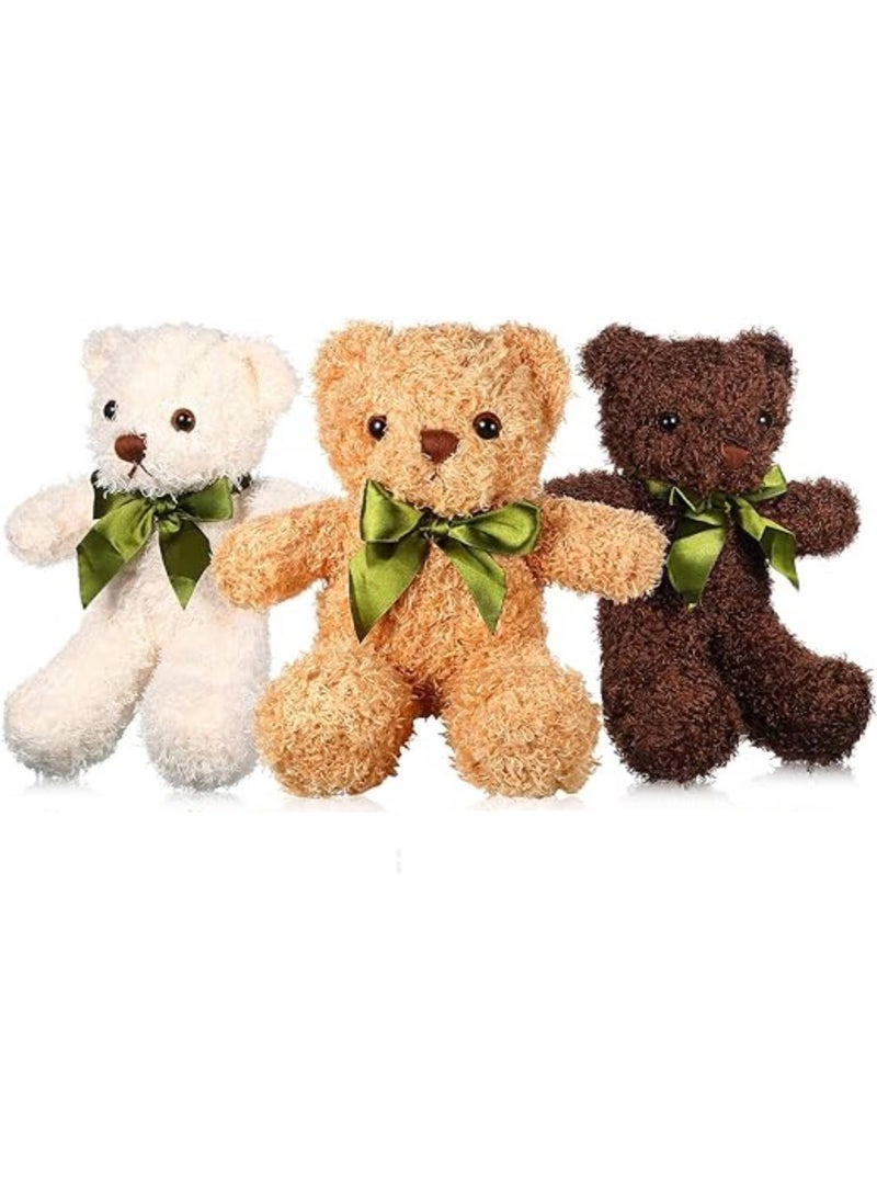 Vitacelli 10 Inch Set of 3 Teddy Bear Plush Toy, Plush Animal Doll, Animal Plush Toy, Children's Cartoon Animal Toy Companion Doll, Bear Doll Multicolour  - Image 1