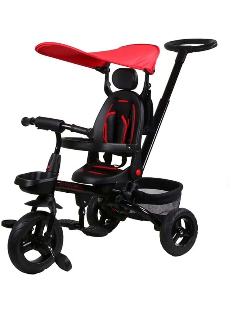 Lovely Baby - Lovely Baby LB 7755 Red Kids Tricycle Stroller with Eva Wheels and Parental Adjustable Push Handle - Image 1