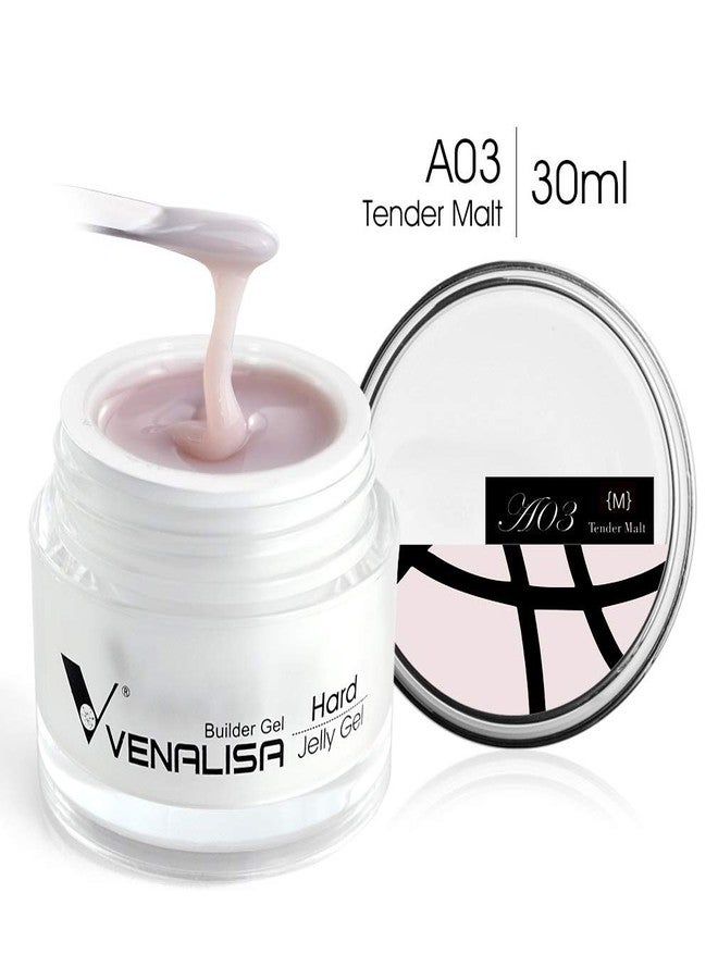 Venalisa Fast Dry LED & UV Extend Sculpture Nail Gel Hard Jelly Builder Gel nail gel Soak off UV Poly Nail Extension Gel (A03-Tender Malt, 30ml (M)) - Image 2