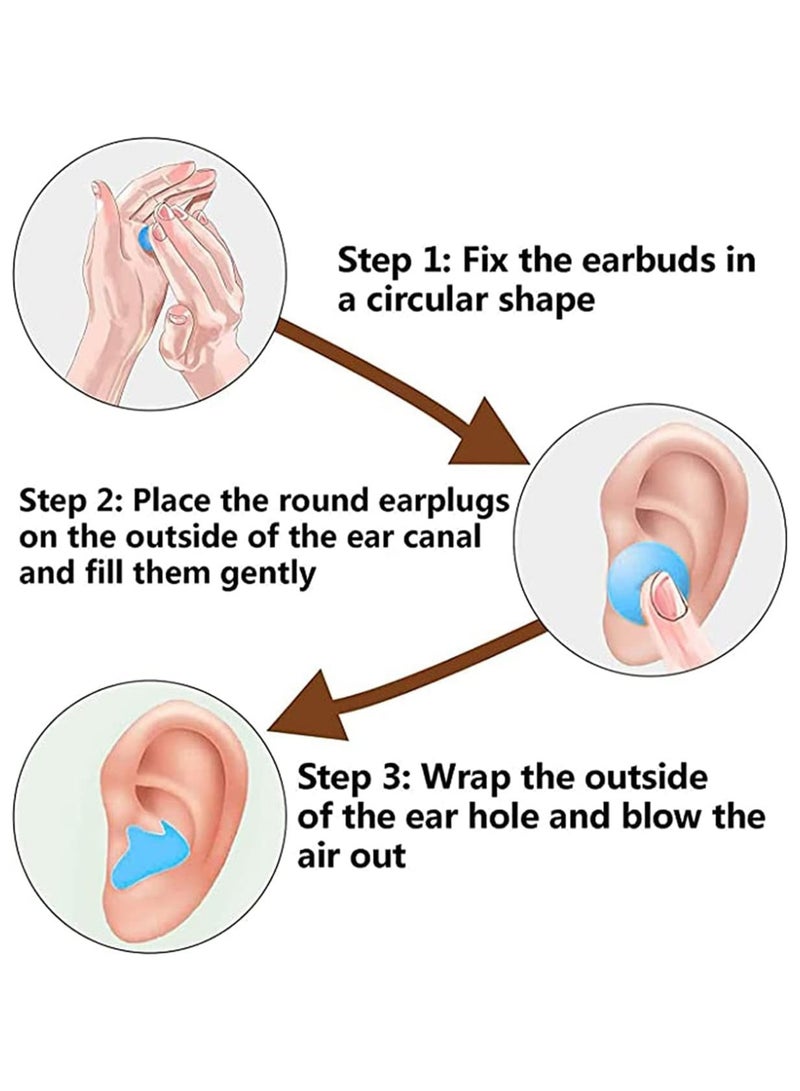 KASTWAVE Castove Sleeping Earplugs Sleeping Earplugs with High Decibel Noise Protection Waterproof Earplugs for Sleeping Learning Swimming Noise Cancelling 3 Pairs - Image 3
