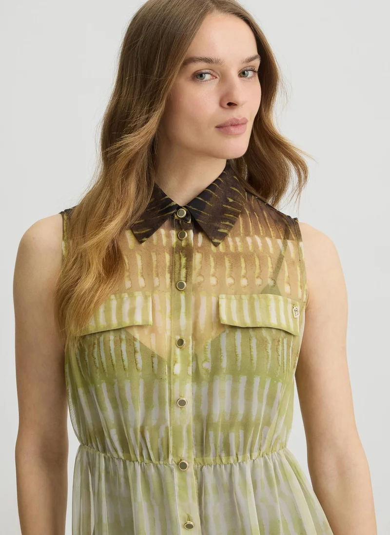 Liu Jo Printed chiffon shirt dress