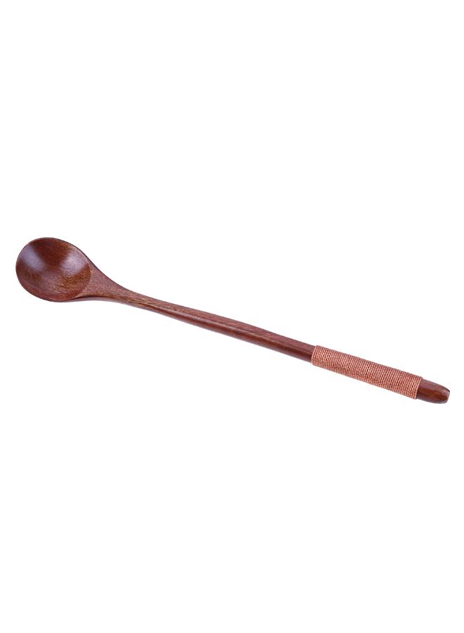 Long Handle Wooden Spoon, Brown - Image 3