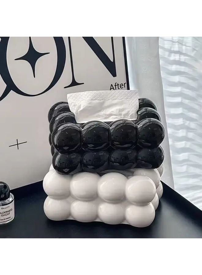 Black Modern Tissue Box Storage Rack Durable Plastic Napkin Dispenser for Home Hotel Car - Image 3