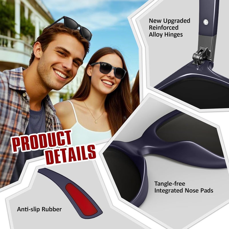 GQUEEN Polarized Sunglasses Men Womens,Flexible TR90 Frame,for Driving Fishing Cycling Hiking Golf Sports UV400 Protection - Image 4