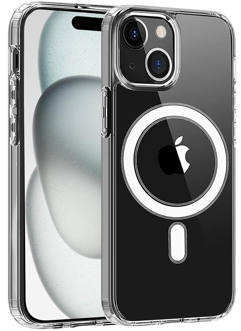 YoYoTech iPhone 15 Plus MagSafe Case Supports MagSafe Charging Defender Drop-Resistent Top Grade Protection Anti Yellowing Anti Scratch Slim Thin Magnetic Cover Clear  - Image 1