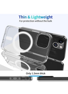 YoYoTech iPhone 15 Plus MagSafe Case Supports MagSafe Charging Defender Drop-Resistent Top Grade Protection Anti Yellowing Anti Scratch Slim Thin Magnetic Cover Clear  - Image 4