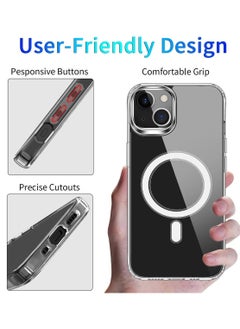 YoYoTech iPhone 15 Plus MagSafe Case Supports MagSafe Charging Defender Drop-Resistent Top Grade Protection Anti Yellowing Anti Scratch Slim Thin Magnetic Cover Clear  - Image 5