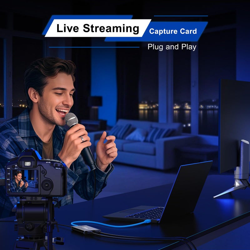 Portta HDMI Video Capture Card, Stream and Record in 1080P60 with Ultra-Low Latency, 4K HDMI in/Loop Out, USB 3.0 to PC Compatible with Nintendo Switch 2/PS4/PS5/Xbox/OBS - Image 4