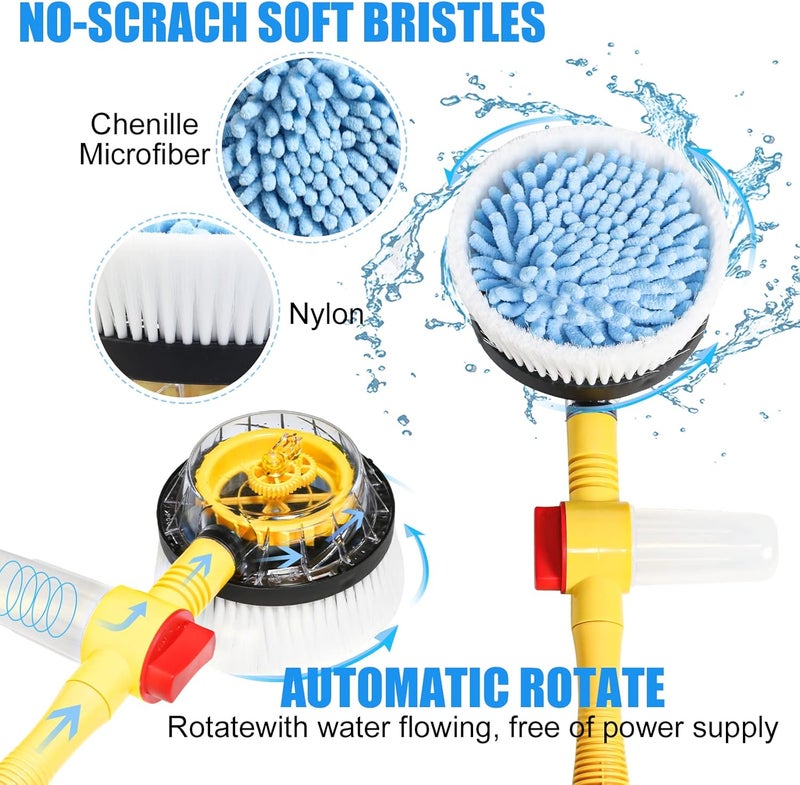 FEMBW Rotating Car Wash Brush with Long Handle - Image 3