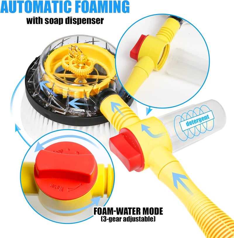 FEMBW Rotating Car Wash Brush with Long Handle - Image 2