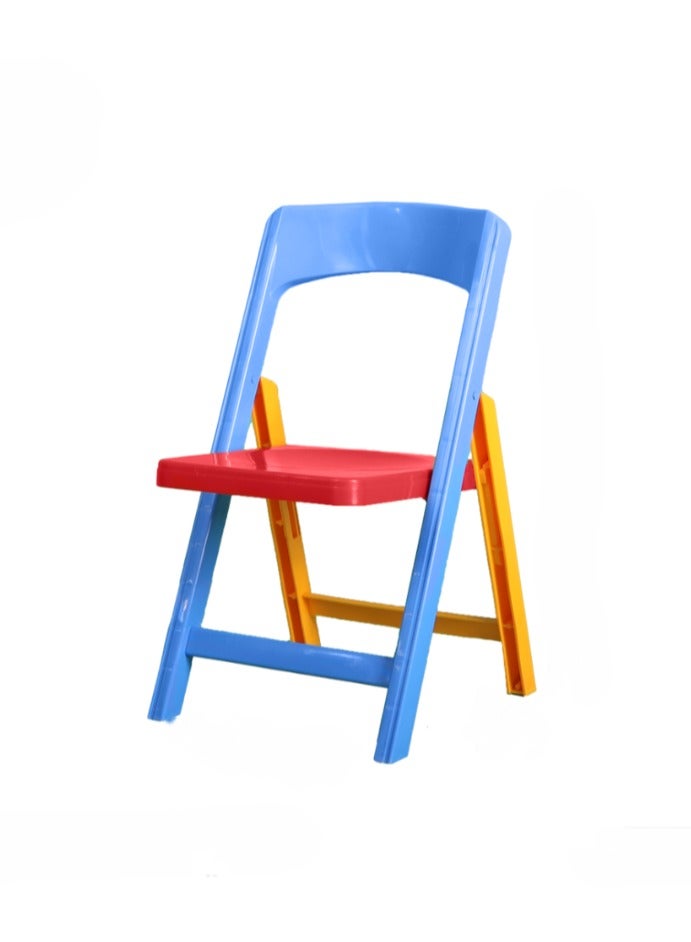 بلاستيكنا كرسي أطفال بلاستيك متين، قابل للطي، مريح وخفيف الوزن، للإستخدام الداخلي والخارجي، ملون - Image 1
