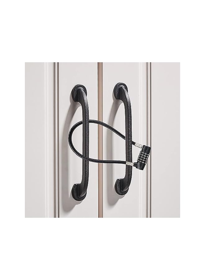 PROMASS PROMASS 4 Digit Steel Cable Rope Combination Padlock, Cabinet Door Handle Padlock,diameter 3/16", length 7",Suitable for for School, Employee, Gym, Sports Locker, Gate, Case, Toolbox  - Image 2