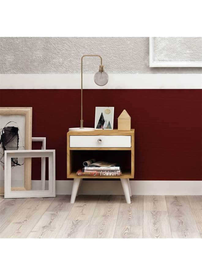 ريترو كومود 50×45×35سم – بيج×أبيض - Image 1